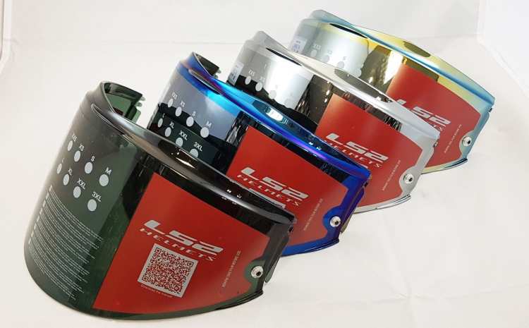  SZYBA KASKU FF399 VALIANT LS2 - LUSTRZANKA niebieska