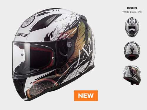 KASK MOTOCYKLOWY KASK LS2 FF353 RAPID BOHO W/B PINK Nowość 2019