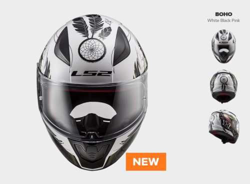 KASK MOTOCYKLOWY KASK LS2 FF353 RAPID BOHO W/B PINK Nowość 2019