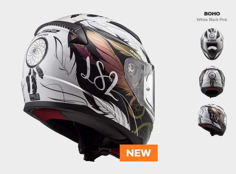KASK MOTOCYKLOWY KASK LS2 FF353 RAPID BOHO W/B PINK Nowość 2019