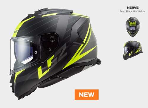 KASK LS2 FF800 STORM NERVE MATBLACK H-V YEL