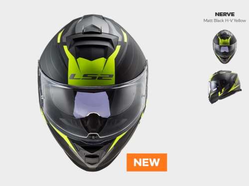 KASK LS2 FF800 STORM NERVE MATBLACK H-V YEL