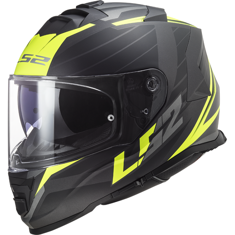 KASK LS2 FF800 STORM NERVE MATBLACK H-V YEL