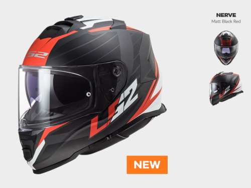 KASK LS2 FF800 STORM NERVE MATT BLACK RED
