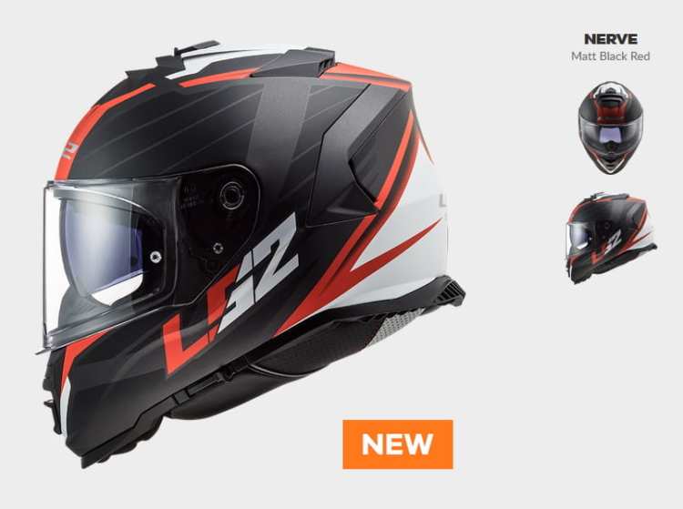 KASK LS2 FF800 STORM NERVE MATT BLACK RED