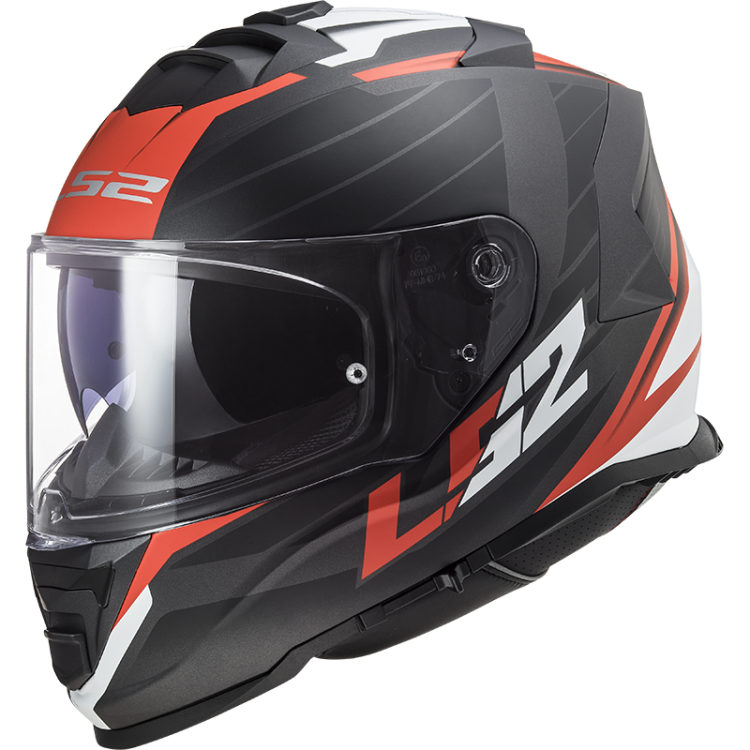 KASK LS2 FF800 STORM NERVE MATT BLACK RED