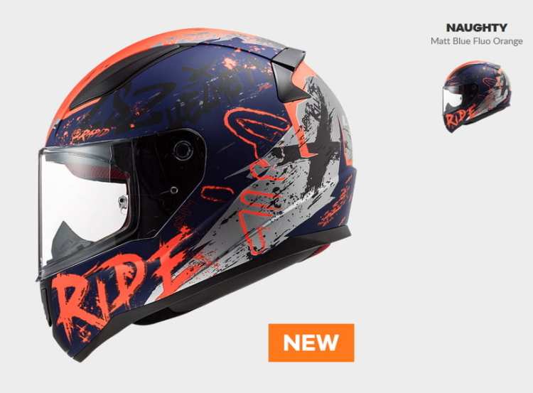 KASK MOTOCYKLOWY KASK LS2 FF353 RAPID NAUGHTY MATT BLUE ORANGE nowość: 2020  Integrálna prilba