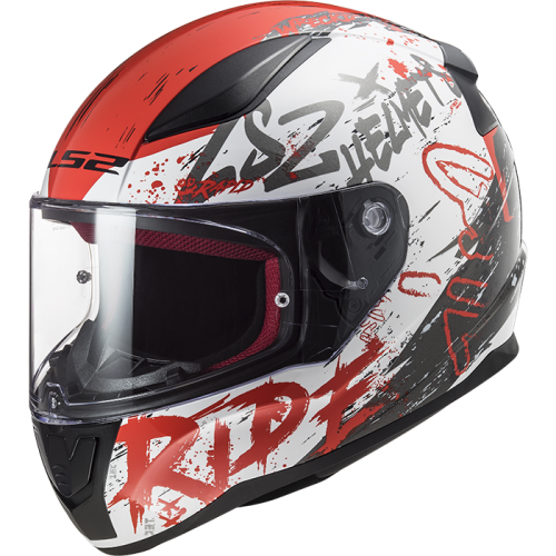 KASK MOTOCYKLOWY KASK LS2 FF353 RAPID NAUGHTY WHITE RED nowość: 2020 Integrálna prilba