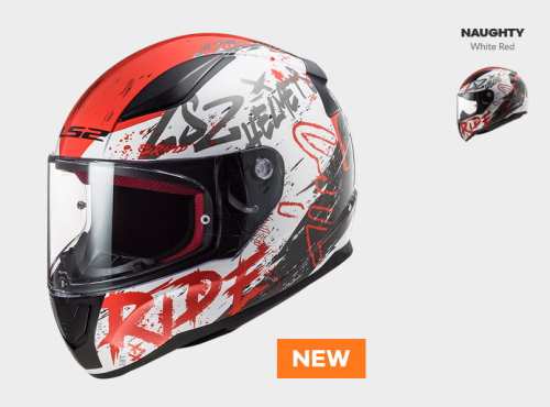 KASK MOTOCYKLOWY KASK LS2 FF353 RAPID NAUGHTY WHITE RED nowość: 2020 Integrálna prilba