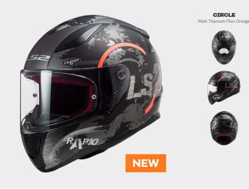 KASK MOTOCYKLOWY KASK LS2 FF353 RAPID CIRCLE MATT TITAN ORANGE nowość: 2020 Integrálna prilba