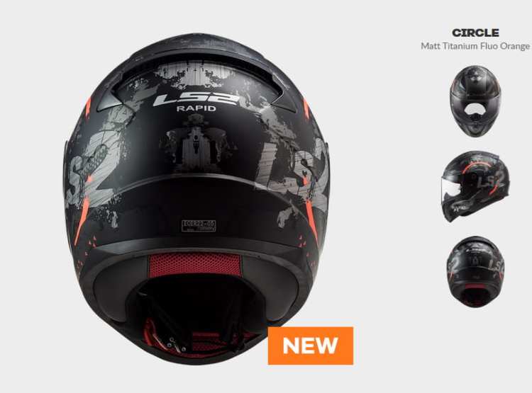 KASK MOTOCYKLOWY KASK LS2 FF353 RAPID CIRCLE MATT TITAN ORANGE nowość: 2020 Integrálna prilba