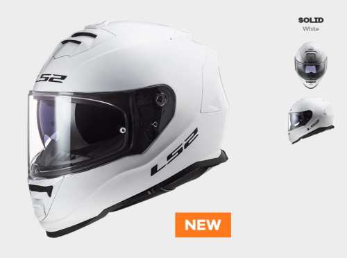 KASK LS2 FF800 STORM SOLID WHITE - kolekcja 2020