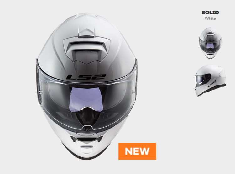 KASK LS2 FF800 STORM SOLID WHITE - kolekcja 2020