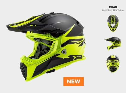 KASK LS2 MX437 FAST EVO ROAR BLACK H-V YELLOW nowość 2020 roku