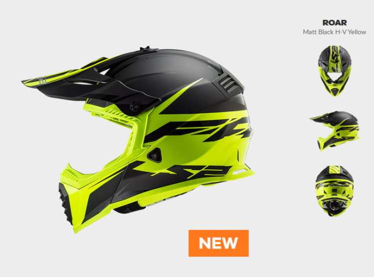 KASK LS2 MX437 FAST EVO ROAR BLACK H-V YELLOW nowość 2020 roku