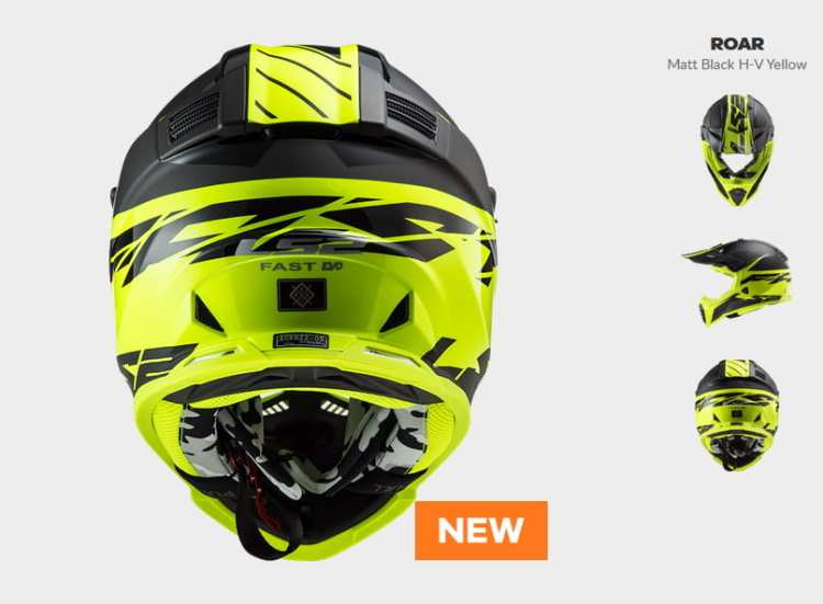 KASK LS2 MX437 FAST EVO ROAR BLACK H-V YELLOW nowość 2020 roku