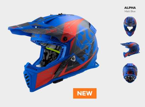 KASK LS2 MX437 FAST EVO ALPHA BLUE nowość 2020 roku