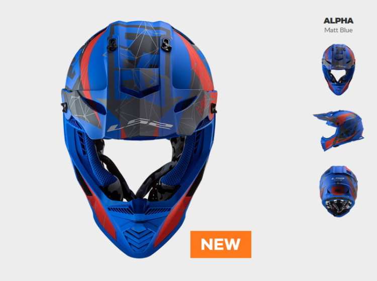 KASK LS2 MX437 FAST EVO ALPHA BLUE nowość 2020 roku