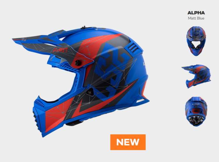 KASK LS2 MX437 FAST EVO ALPHA BLUE nowość 2020 roku