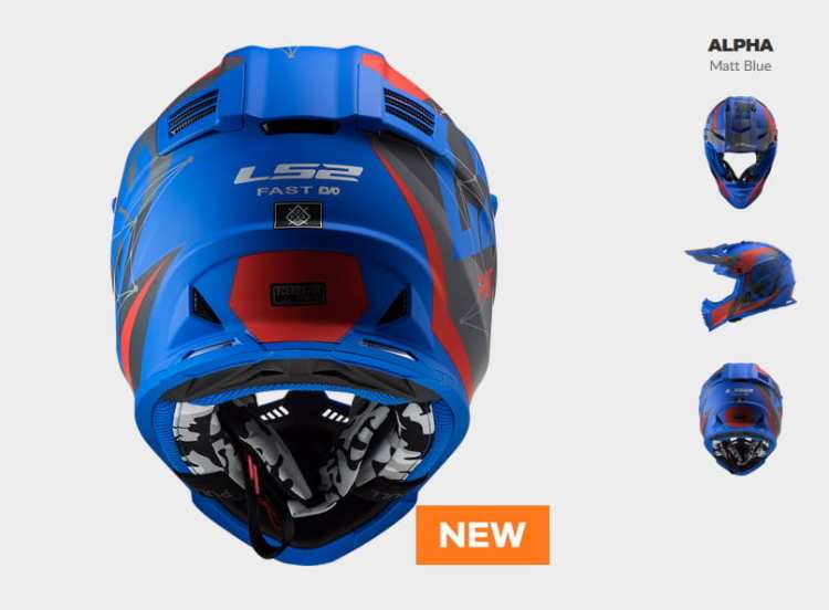 KASK LS2 MX437 FAST EVO ALPHA BLUE nowość 2020 roku