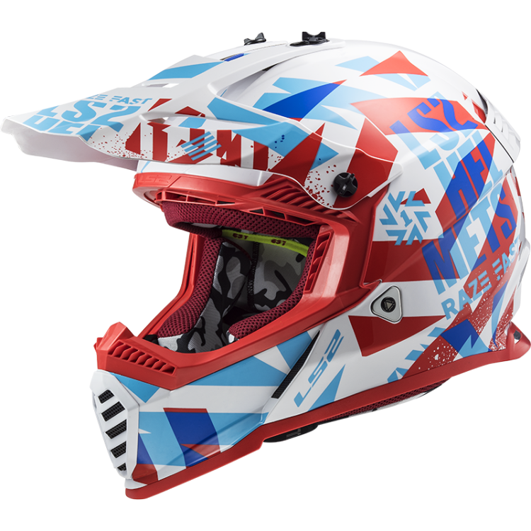 KASK LS2 MX437 FAST EVO FUNKY RED WHITE nowość 2020 roku