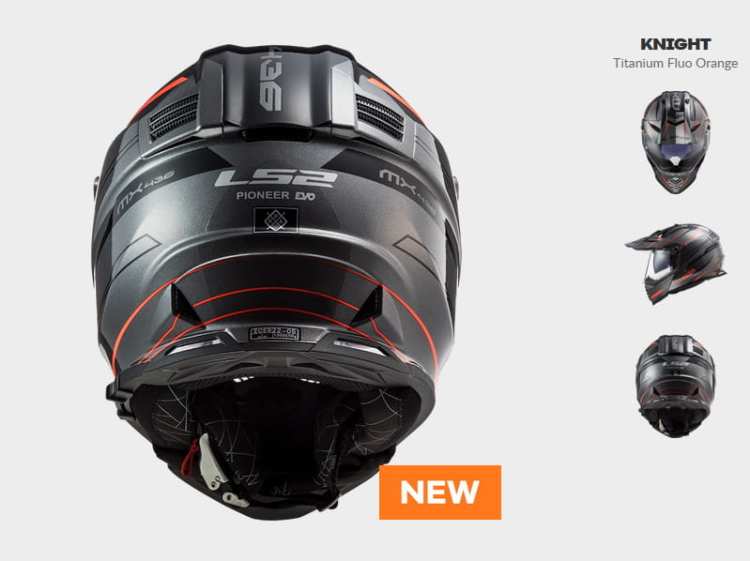 KASK LS2 MX436 PIONEER EVO KNIGHT TITAN ORANGE