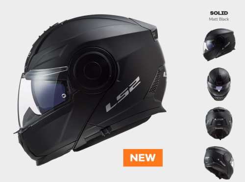 KASK LS2 FF902 SCOPE SOLID MATT BLACK - nowość 2020 roku  prilby LS2 s plexisklom a ochranným štítom