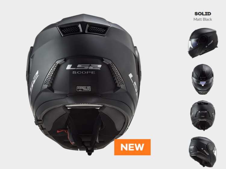 KASK LS2 FF902 SCOPE SOLID MATT BLACK - nowość 2020 roku  prilby LS2 s plexisklom a ochranným štítom