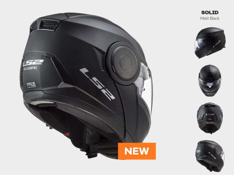 KASK LS2 FF902 SCOPE SOLID MATT BLACK - nowość 2020 roku  prilby LS2 s plexisklom a ochranným štítom