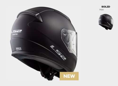 KASK LS2 FF353J RAPID MINI SOLID MATT BLACK - kask dla dziecka