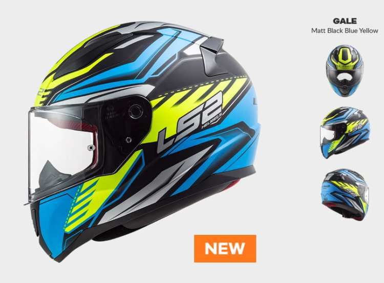 prilba ls2, nowość 2021 COMFORT, KASK MOTOCYKLOWY COMFORT LS2 FF353 RAPID GALE MATT BLACK BLUE YELOW - Nowość 2021 roku