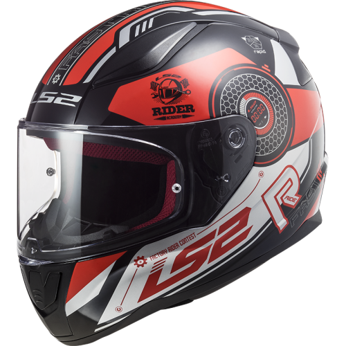 KASK MOTOCYKLOWY COMFORT LS2 FF353 RAPID STRATUS BLACK RED SILVER, prilba ls2, nowość 2021 COMFORT, nowość 2021 roku, Integrálne športovo-turistické prilby