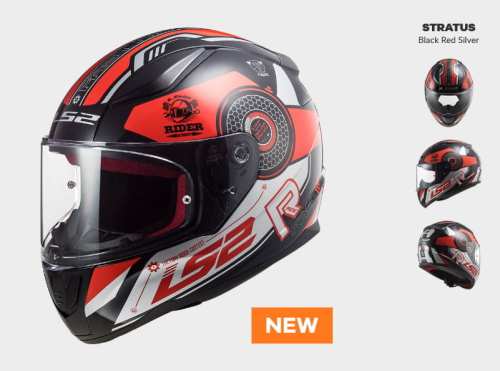 KASK MOTOCYKLOWY COMFORT LS2 FF353 RAPID STRATUS BLACK RED SILVER, prilba ls2, nowość 2021 COMFORT, nowość 2021 roku, Integrálne športovo-turistické prilby