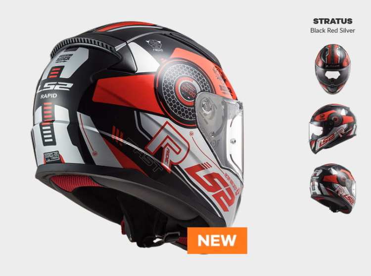 KASK MOTOCYKLOWY COMFORT LS2 FF353 RAPID STRATUS BLACK RED SILVER, prilba ls2, nowość 2021 COMFORT, nowość 2021 roku, Integrálne športovo-turistické prilby