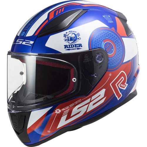 KASK MOTOCYKLOWY COMFORT LS2 FF353 RAPID STRATUS BLUE RED WHITE - Nowość 2021 roku, prilba ls2, nowość 2021 COMFORT, nowość 2021 roku, Integrálne športovo-turistické prilby