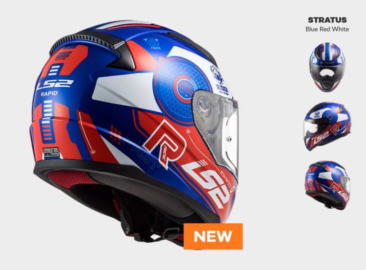 KASK MOTOCYKLOWY COMFORT LS2 FF353 RAPID STRATUS BLUE RED WHITE - Nowość 2021 roku, prilba ls2, nowość 2021 COMFORT, nowość 2021 roku, Integrálne športovo-turistické prilby