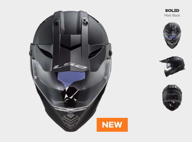 KASK MOTOCYKLOWY LS2 MX436 PIONEER EVO MATT BLACK nowość 2020 roku !, kaski ls2 promocja, Motokrosové prilby