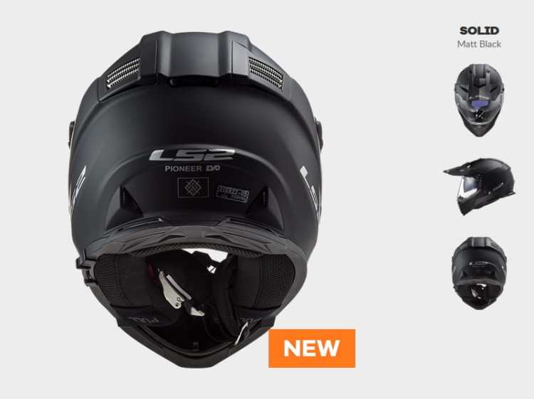 KASK MOTOCYKLOWY LS2 MX436 PIONEER EVO MATT BLACK nowość 2020 roku !, kaski ls2 promocja, Motokrosové prilby