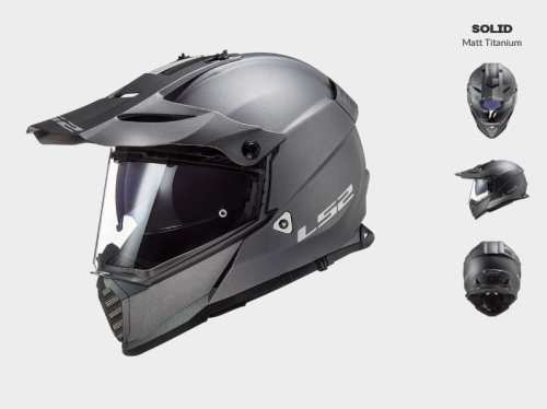 KASK MOTOCYKLOWY ENDURO OFF ROAD LS2 MX436 PIONEER EVO MATT TITAN - nowość 2021 roku, kaski ls2 promocja, Motokrosové prilby