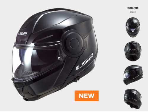 KASK SZCZĘKOWY LS2 FF902 SCOPE SOLID BLACK - nowość 2021 roku, Modulárna vyklápacia prilba