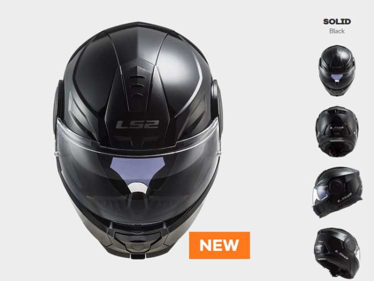KASK SZCZĘKOWY LS2 FF902 SCOPE SOLID BLACK - nowość 2021 roku, Modulárna vyklápacia prilba