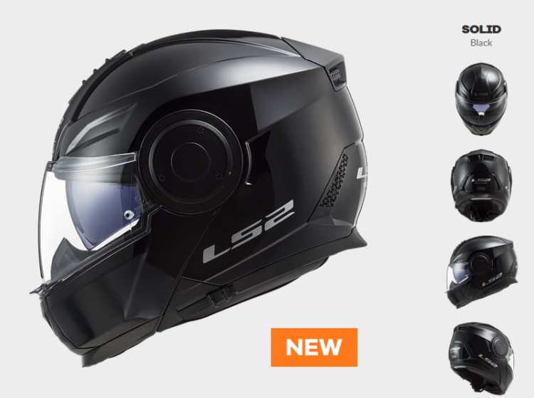 KASK SZCZĘKOWY LS2 FF902 SCOPE SOLID BLACK - nowość 2021 roku, Modulárna vyklápacia prilba