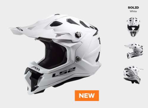 KASK MOTOCYKLOWY ENDURO OFF ROAD LS2MX700 SUBVERTER EVO SOLID WHITE, Motokrosové prilby, KASK LS2 MX470 SUBVERTER