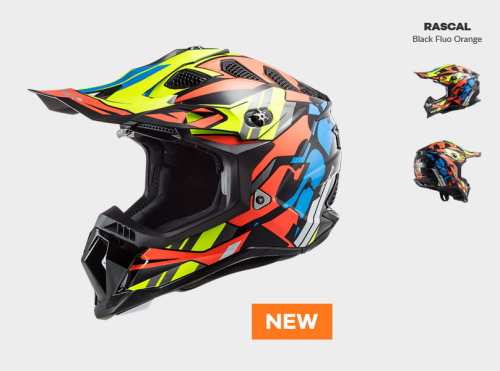 KASK MOTOCYKLOWY ENDURO OFF ROAD LS2MX700 SUBVERTER EVO RASCAL BL. ORANGE nowość 2021 roku, Motokrosové prilby, KASK LS2 MX470 SUBVERTER