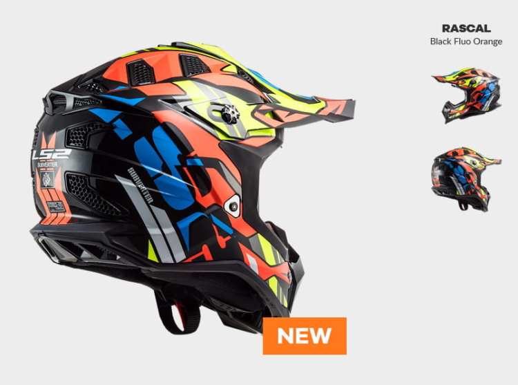 KASK MOTOCYKLOWY ENDURO OFF ROAD LS2MX700 SUBVERTER EVO RASCAL BL. ORANGE nowość 2021 roku, Motokrosové prilby, KASK LS2 MX470 SUBVERTER