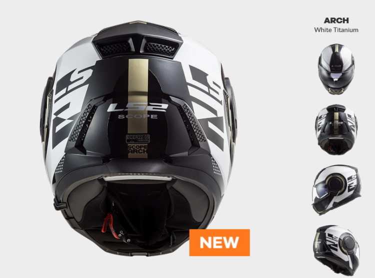 KASK MOTOCYKLOWY LS2 FF902 SCOPE ARCH WHITE TITANIUM - nowość 2021 roku prilba ls2