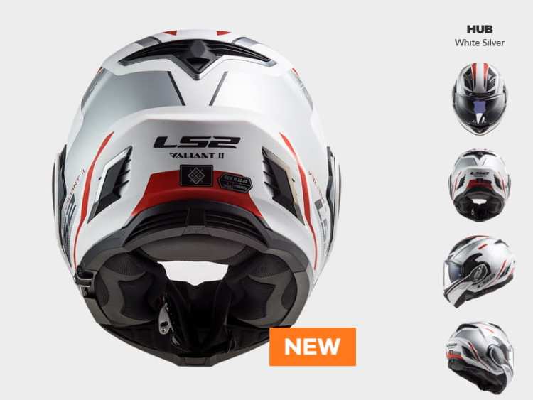 KASK MOTOCYKLOWY LS2FF900 VALIANT II HUB WHITE SILVER nowość 2021roku Prilba LS2 FF900 VALIANT 2, Novodobá preklápacia prilba Valiant 2 prináša moderné tvary, Valiant II v sebe spája výhody integrálnej a otvorenej prilby.