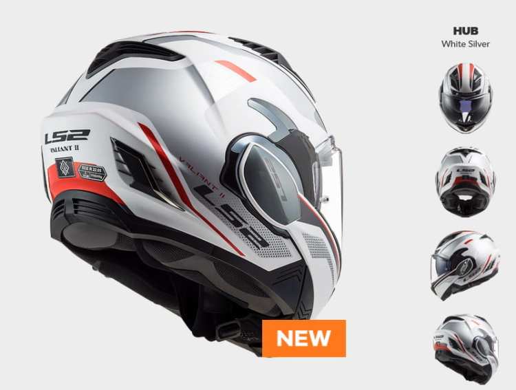 KASK MOTOCYKLOWY LS2FF900 VALIANT II HUB WHITE SILVER nowość 2021roku Prilba LS2 FF900 VALIANT 2, Novodobá preklápacia prilba Valiant 2 prináša moderné tvary, Valiant II v sebe spája výhody integrálnej a otvorenej prilby.