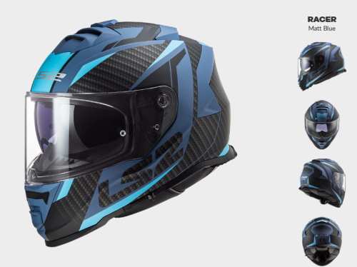 KASK MOTOCYKLOWY LS2 FF800 STORM RACER MATT BLUE - kolekcja 2021, prilba modra, kask niebieski modrá helma, modrá helma motocyklová, motocyklová modrá