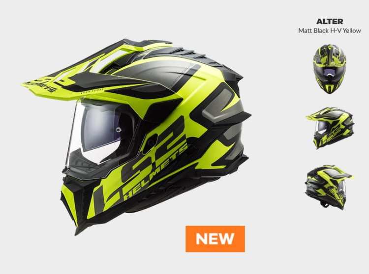 KASK MOTOCYKLOWY ENDURO OFF ROAD KASK MX701 ALTER MATT BL. HV YELOW nowość 2021 roku